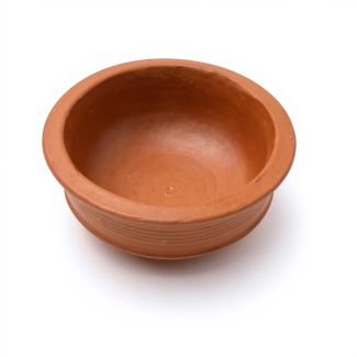 Traditional Terracotta Curry Bowl - Unglazed Clay Food Dish