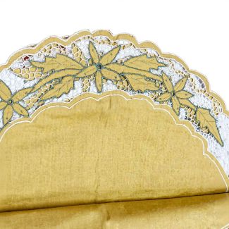Golden Filigree Cotton & Lace Table Runner/Placemat