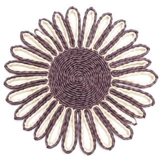 The Cocoa Bloom Trivet - Two-Tone Jute Flower Design