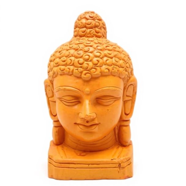Terracotta Serenity Buddha Head - Meditation and Home Sanctuary Decor